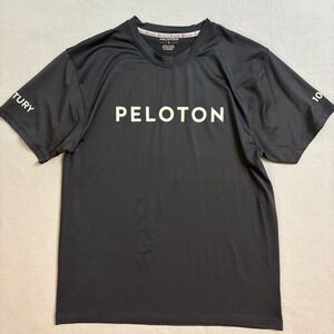 Peloton Mens Century 100 Club Performance T-Shirt Black Medium Short Sleeve